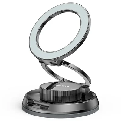 Support Téléphone Voiture Magnétique LISEN A611 Rotation à 360° Support de Tableau de Bord à Ventouse Compatible avec MagSafe - Noir
