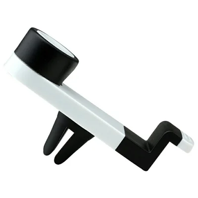 C0214A Air Vent Car Phone Mount Plastic 360 Degree Rotating Cellphone Holder Stand - Hvid