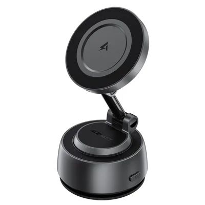 ACEFAST E53 Magnetic Wireless Car Charger 15W Electric Suction Cup Dashboard Mount - Metal Grey