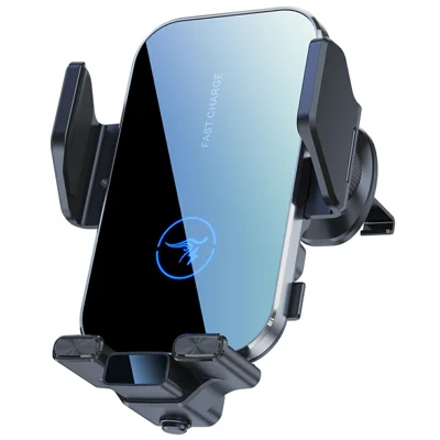 X14s Caricatore Wireless per Auto 15 W, Supporto per Telefono con Montaggio su Griglia d'Aerazione e Chiusura Automatica, Rotazione di 360 Gradi, per Guida Sicura - Argento