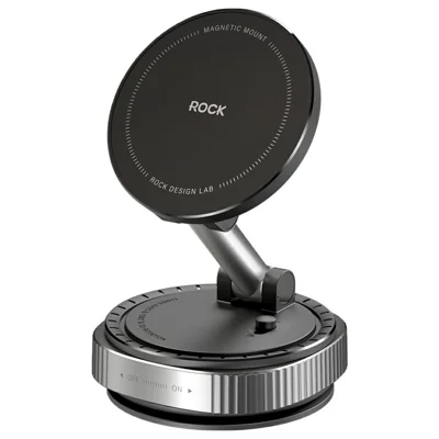 ROCK QS6 RPH1016 Magnetic Phone Holder 3-Axis 360-Degree Adjustable Mount for Dashboard - Black