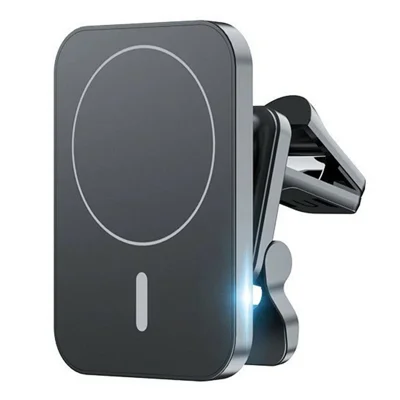 JJT-987 15W Magnetic Wireless Charger Air Vent Clip Mount Bracket Car Phone Holder - Black