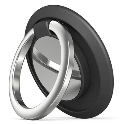 Mobiltelefon Ringholder Magnetisk Fingerring Stående Rotation Fingergreb til Magnetisk Bilhold - Sort