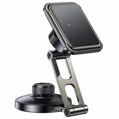 YESIDO C264 Dual Shaft Car Dashboard Monitor Mount Magnetic Phone Holder Adjustable Cellphone Stand