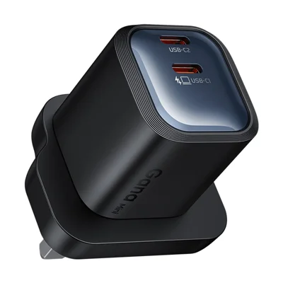 MCDODO CH-099 UK Plug 45W Ultimate Mini GaN Charger Dual USB C Fast Charging Power Adapter - Black