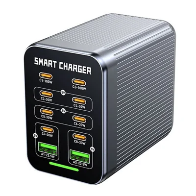 WLX-G1 425W GaN Multi-Port Charger High Power Fast Charging Desktop Charging Station for Laptops/Phones - US Plug