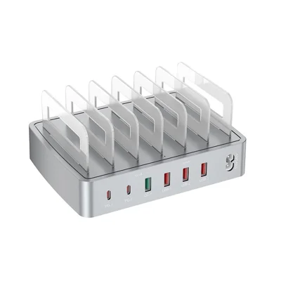WLX-H881 USB-A + Type-C Multi-Port Charging Station with Dividers PD QC Smart Charging Hub - US Plug