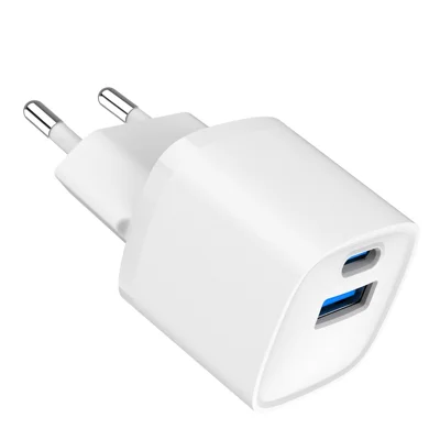 Bulk Purchasing 30W Type-C + USB-A GaN Charger PD 3.0 + QC3.0 Fast Charging Adapter for Smartphones  /  Tablets, EU Plug - White
