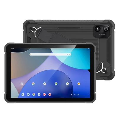 UTAB R1040 10.1 Inch Touch Screen Rugged Tablet IP67 Waterproof Octa Core Android 15 Tablet with 10000mAh Battery, 8+128GB - Black