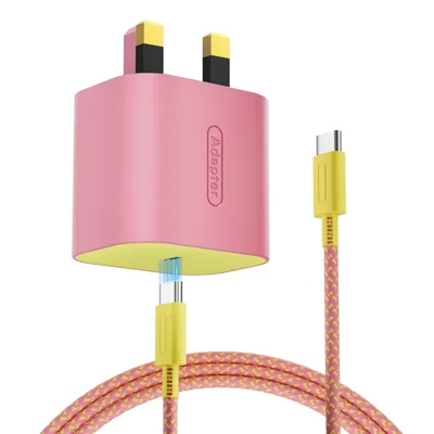 60W USB-C-Ladegerät für Switch 1 / 2 / Lite / OLED / Dock / Steam Deck PD 3.0 Schnellladung Netzteil – ink / UK-Stecker