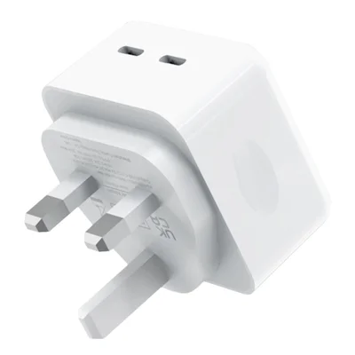 NORTHJO NOGAN3502 PD 35W GaN Chargeur rapide Dual Type-C PPS Station de recharge Adaptateur - Blanc / Prise UK