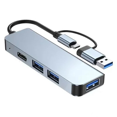 USB Type-C Dual Port Laptop PC Docking Station USB 3.0 Hub Multi-Port Splitter