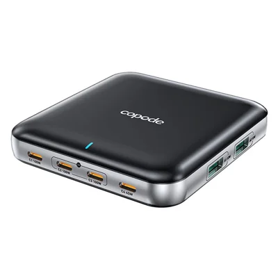 COPODE WLX-906 6-Port GaN Charger 100W PD 4 Type-C + 2 USB-A Desktop Charging Station - EU Plug