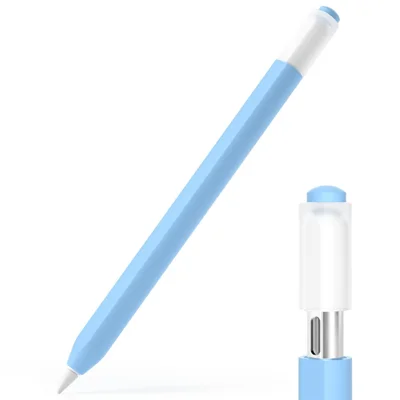 For Apple Pencil (USB-C) Stylish Silicone Sleeve Stylus Pen Protective Cover - Sky Blue