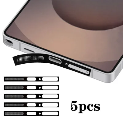 5 pièces pour Samsung Galaxy S26 Ultra Maille de protection pour haut-parleur en métal haute densité - Noir