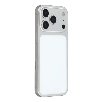 For iPhone 17 Pro Black Screen Fake Phone Model Not Real Smartphone Display (Without Logo) - White