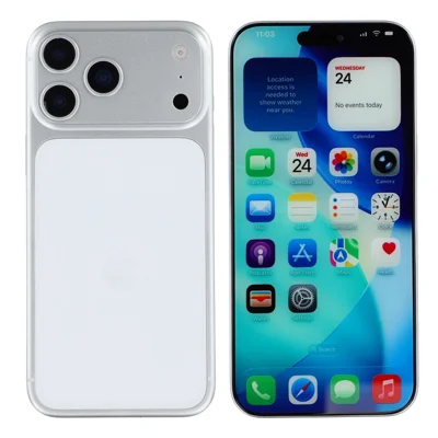 For iPhone 17 Pro Max Color Screen Dummy Phone Shooting Counter Display Toys (Without Logo) - Silver