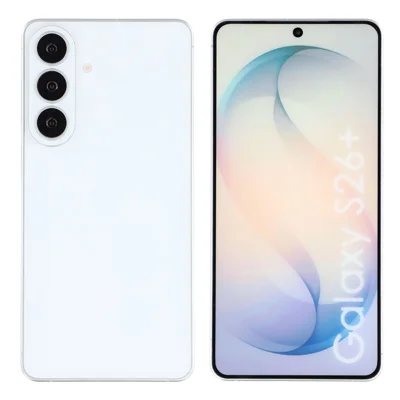 Telefono Finto con Schermo a Colori per Samsung Galaxy S26+ Giocattoli da Esposizione per Vetrina (Senza Logo) - Bianco