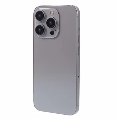 For iPhone 15 Pro Dummy Phone Display Model Non-Working Fake Phone Model Toy (Without Logo) - Natural Titanium