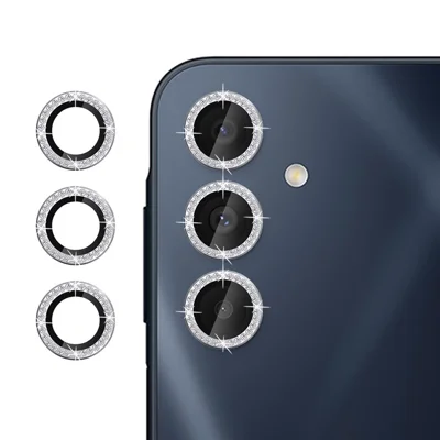 KALEBOL KLB-LPC003 For Samsung Galaxy A16 5G  /  4G Camera Lens Protector Diamond Ring Design Tempered Glass Lens Film - Silver