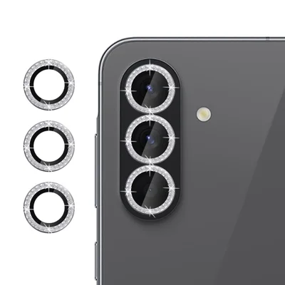 KALEBOL KLB-LPC003 For Samsung Galaxy A26 5G Camera Lens Protector Diamond Ring Design Tempered Glass Lens Film - Silver