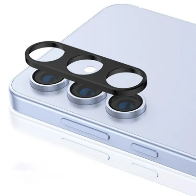 KALEBOL KLB-LPC005 For Samsung Galaxy S24 FE Hollow Lens Protector Aluminum Alloy Phone Camera Bezel Cover