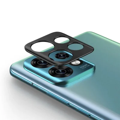 KALEBOL KLB-LPC005 For Motorola Edge 40 Pro 5G Hollow Lens Protector Aluminum Alloy Phone Camera Bezel Cover