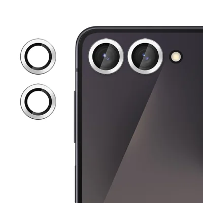 For Samsung Galaxy Z Flip7 5G Camera Lens Protector Ultra Thin CD Vein HD 9H Tempered Glass Lens Film - Silver