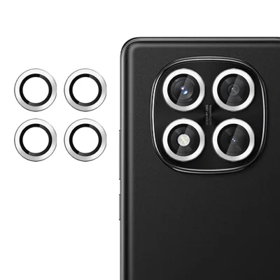 For Xiaomi Redmi Note 14 Pro 4G Camera Lens Protector Ultra Thin CD Vein HD 9H Tempered Glass Lens Film - Silver