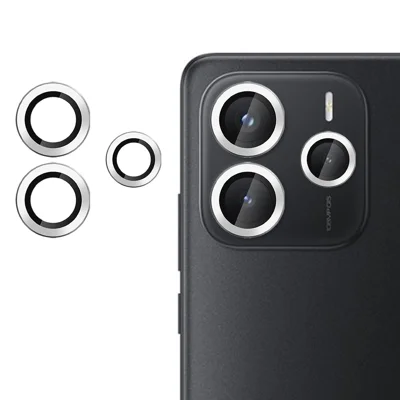 For Xiaomi Redmi Note 14 5G Camera Lens Protector Ultra Thin CD Vein HD 9H Tempered Glass Lens Film - Silver