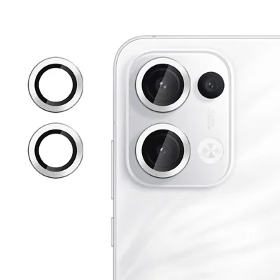 For Oppo Reno13 5G (Global) Camera Lens Protector Ultra Thin CD Vein HD 9H Tempered Glass Lens Film - Silver