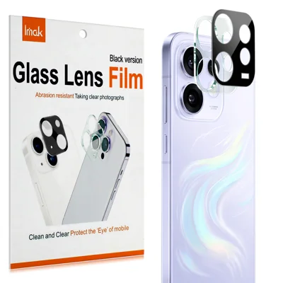 IMAK til Oppo Reno16 5G (Global) Hærdet glas, dækningslinseside + akrylhætte - Sort