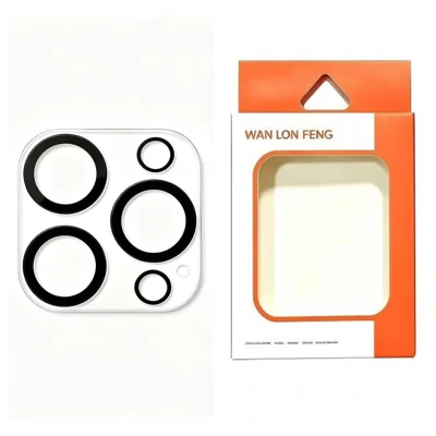  WANLONFENG for iPhone 13 Pro Max / iPhone 13 Pro Camera Lens Protector Clear Silk Printing Tempered Glass Lens Film - Transparent
