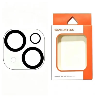 WANLONFENG для iPhone 13 mini / iPhone 13 Защита объектива камеры Прозрачная пленка из закаленного стекла с шелкографией - Прозрачная