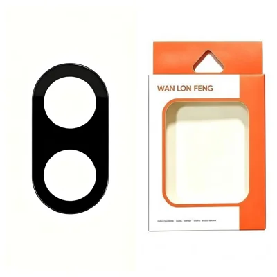  WANLONFENG for Samsung Galaxy Z Flip8 Camera Lens Protector Silk Printing Anti-Scratch Tempered Glass Film - Black