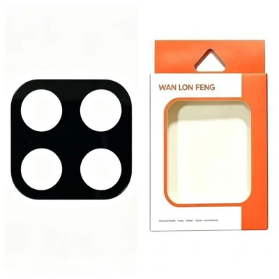  WANLONFENG for Xiaomi 17 Camera Lens Protector Silk Printing Anti-Scratch Tempered Glass Film - Black