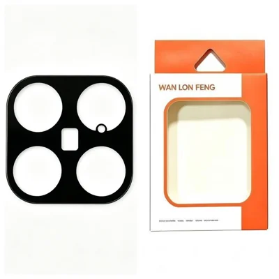  WANLONFENG for Xiaomi 15T Pro Camera Lens Protector Silk Printing Anti-Scratch Tempered Glass Film - Black