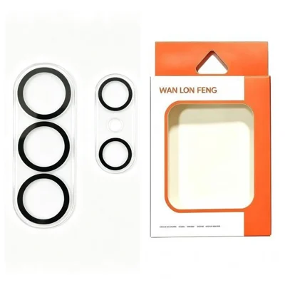 WANLONFENG para Samsung Galaxy S26 Ultra Protector de Lente de Cámara Transparente con Impresión de Seda Protector de Vidrio Templado para Lente - Transparente
