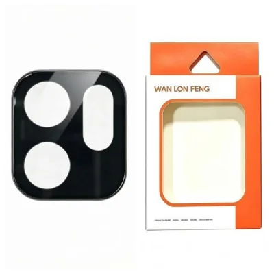  WANLONFENG para Oppo Reno14 F 5G Protetor de Lente da Câmara Impressão em Seda Anti-Risco Filme de Vidro Temperado - Preto