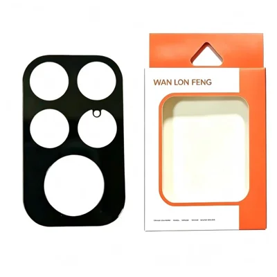WANLONFENG pour Xiaomi Poco F9 Ultra 5G / Xiaomi Redmi K100 Pro Max 5G Protecteur d'objectif caméra Impression soie Antirayures Verre trempé - Noir