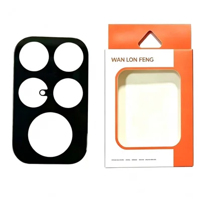 WANLONFENG for Xiaomi Redmi K100 Pro 5G (China) / Xiaomi Poco F9 Pro 5G Camera Lens Protector Silk Printing Anti-Scratch Tempered Glass Film - Black