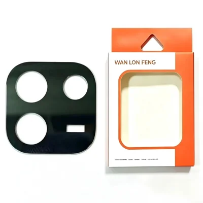 WANLONFENG pour Xiaomi Redmi Note 17 Pro Max 5G Protecteur d'objectif d'appareil photo Impression en soie Antirayures Verre trempé - Noir