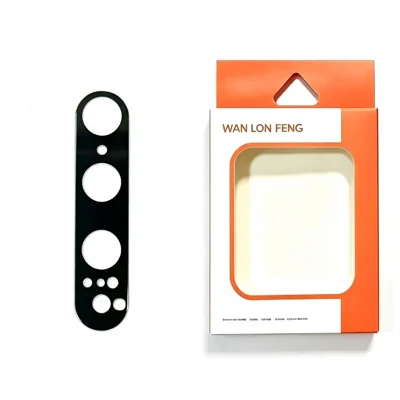  WANLONFENG for Xiaomi 18 Fold Camera Lens Protector Silk Printing Anti-Scratch Tempered Glass Film - Black