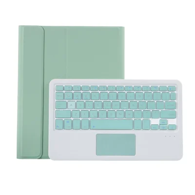 T102B-A Bluetooth-compatible Keyboard with Case for iPad 10.2 (2021)/(2020)/(2019)/iPad Air 10.5 inch (2019) - Light Green