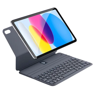 SK-1038 For iPad (2025) / 10.9 (2022) Ultra Thin Magnetic PU Leather Stand Case Bluetooth-Compatible Keyboard