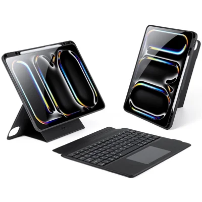 DUX DUCIS DK Series for iPad Pro 13 (2025) / 13 (2024) 7-Color Backlight Arabic Keyboard with Stand PU Leather Case
