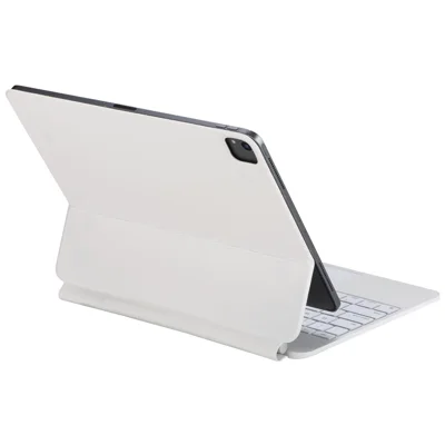 X9 Keyboard Leather Cover for iPad Air 13 (2026) / (2025) / (2024) / Pro 12.9 (2022) / (2021) / (2020) / (2018) Floating Magnetic Keyboard - White