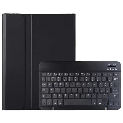 AH20 For Huawei MatePad 11.5 S (2024) Leather+TPU Ultra Thin Tablet Cover with Bluetooth-compatible Keyboard - Black