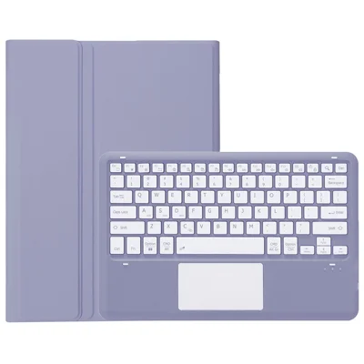 AH26-A For Honor Pad GT Pro Ultra-Thin Leather Tablet Cover + Bluetooth-compatible Keyboard with Touchpad - Purple
