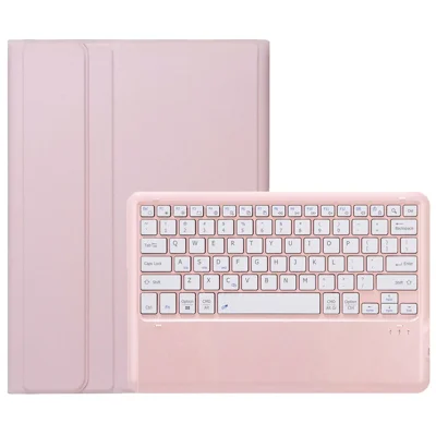 AH26 For Honor Pad GT Pro Ultra-Thin Leather Tablet Stand Cover + Bluetooth-compatible Keyboard - Pink